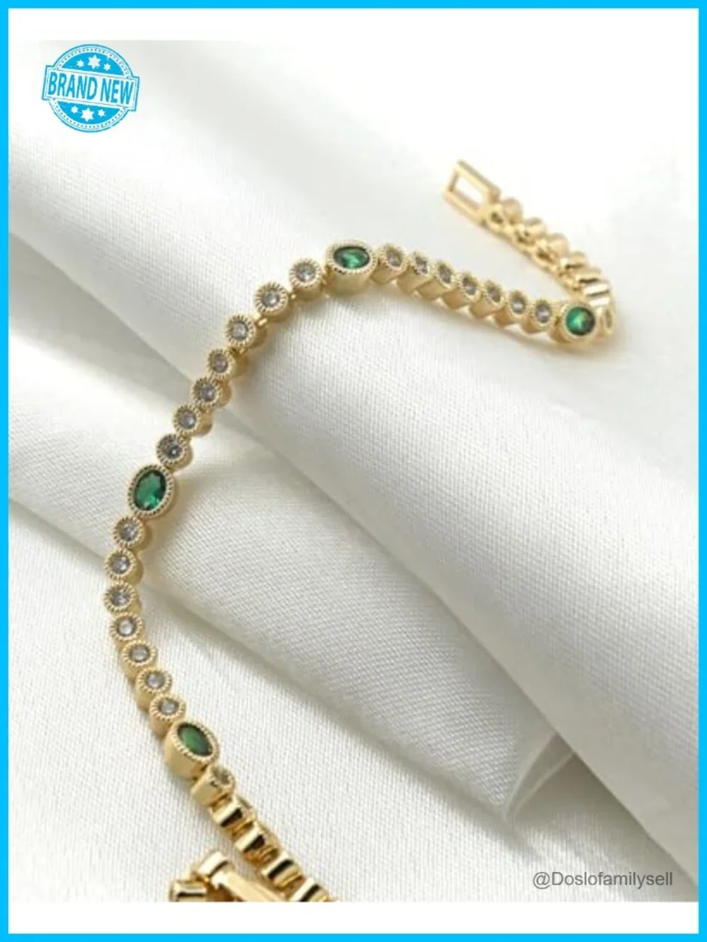 3mm Cubic Zirconia Tennis Bracelet 7 Inch Gold Jewelry for Women